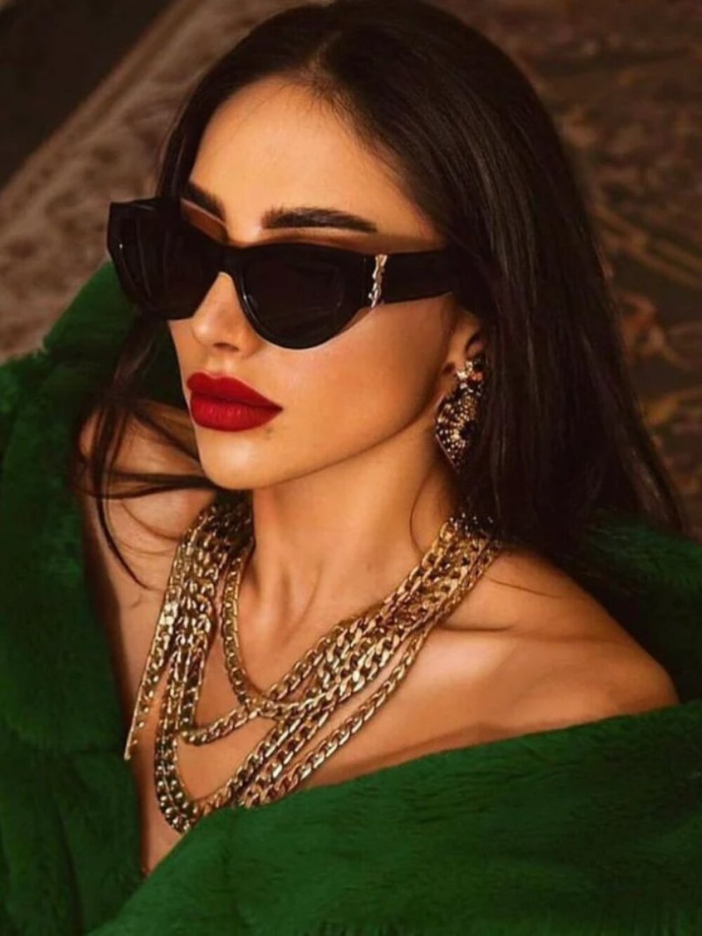 SAINT LAURENT SLM94 001 BLACK GREY CAT EYE SUNGLASSES